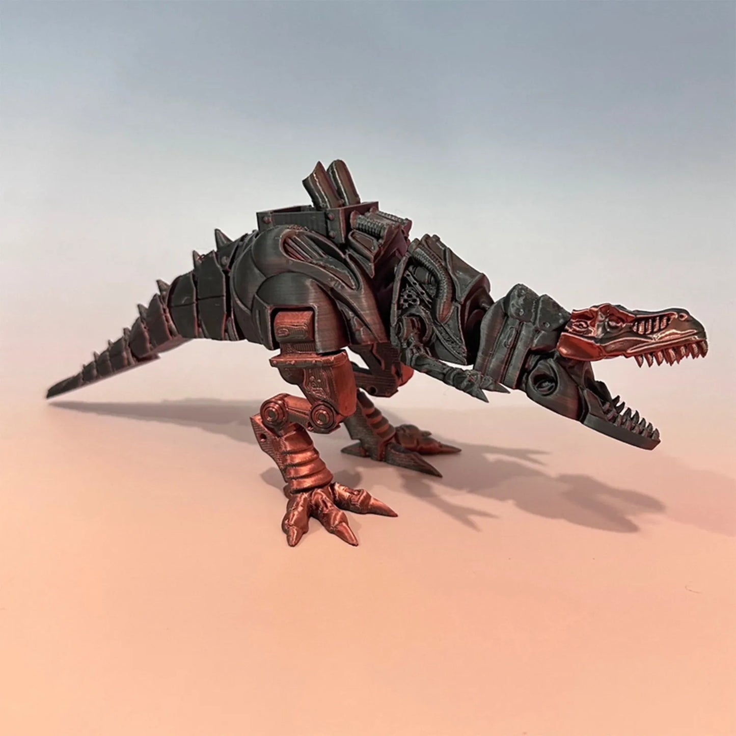 3d Printed Steam Technology Dinosaur Animal Toys Home Room Car Ornaments Joints Can Move Freely Steam Technology Flying Dragon