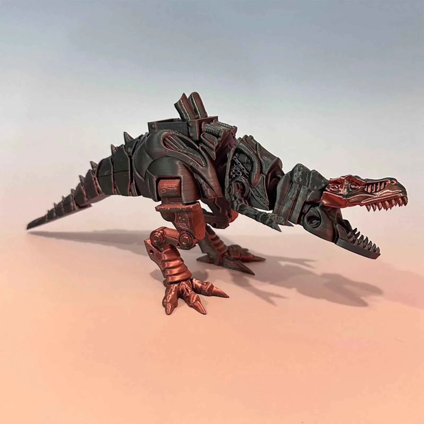 3d Printed Steam Technology Dinosaur Animal Toys Home Room Car Ornaments Joints Can Move Freely Steam Technology Flying Dragon - Pedlar's Attic