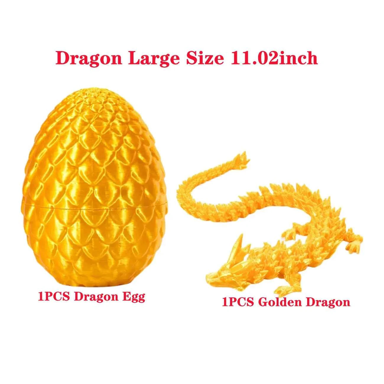 3D Printed Dragon Egg With Dragon Full Articulated Dragon Modle,Three-Dimensional Joint Movable Desktop Ornament Home Decor Toys - Pedlar's Attic