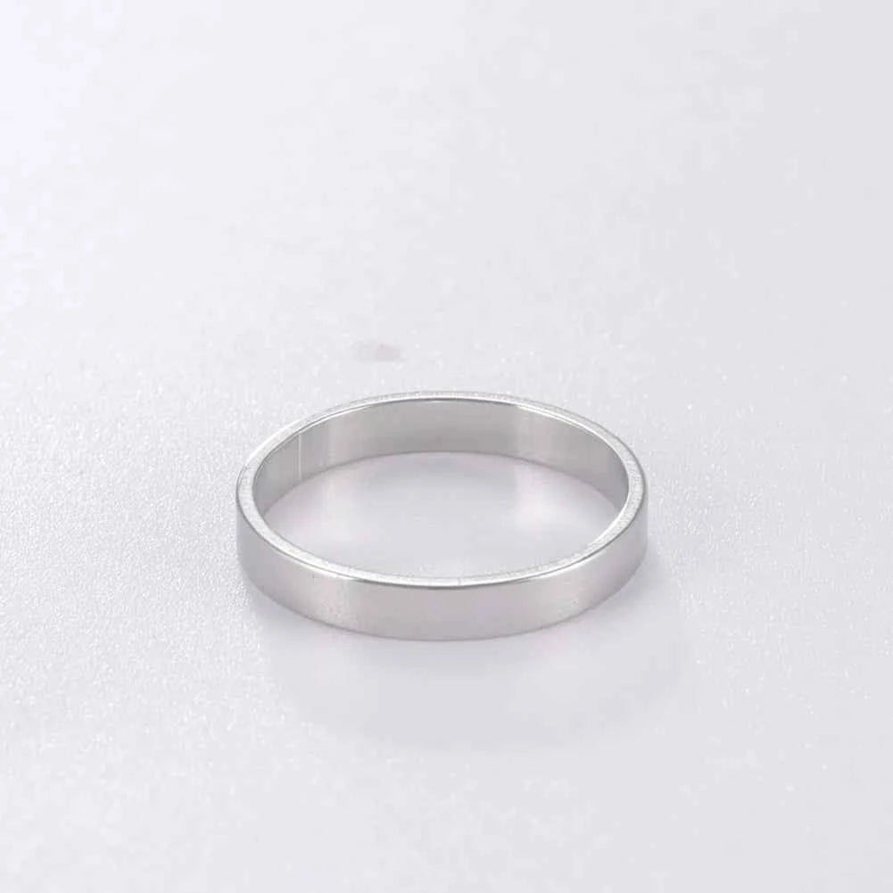 Dreamtimes Chic Simple Round Band Rings For Women Men 3 Colors Stainless Steel Engagement Female Ring Gifts 2023 Jewelry
