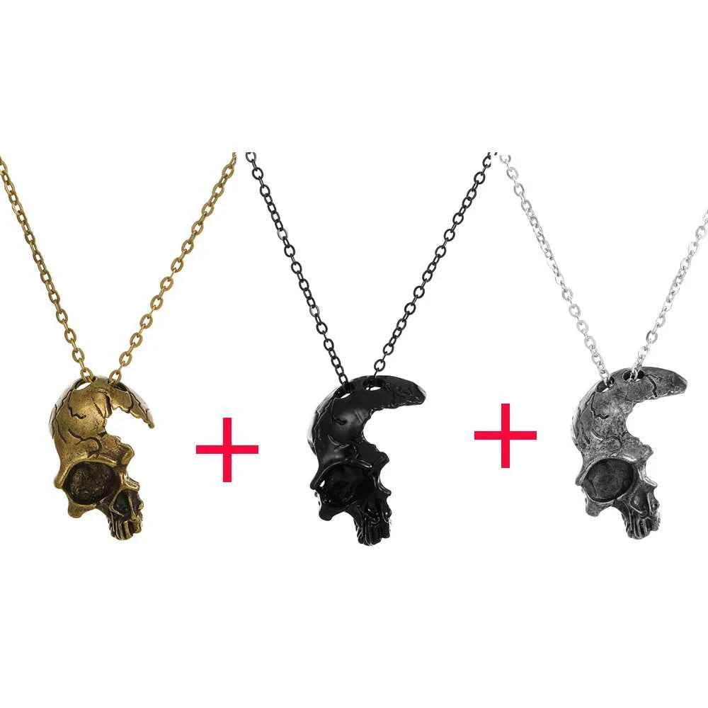 Vintage Skull Face Necklace