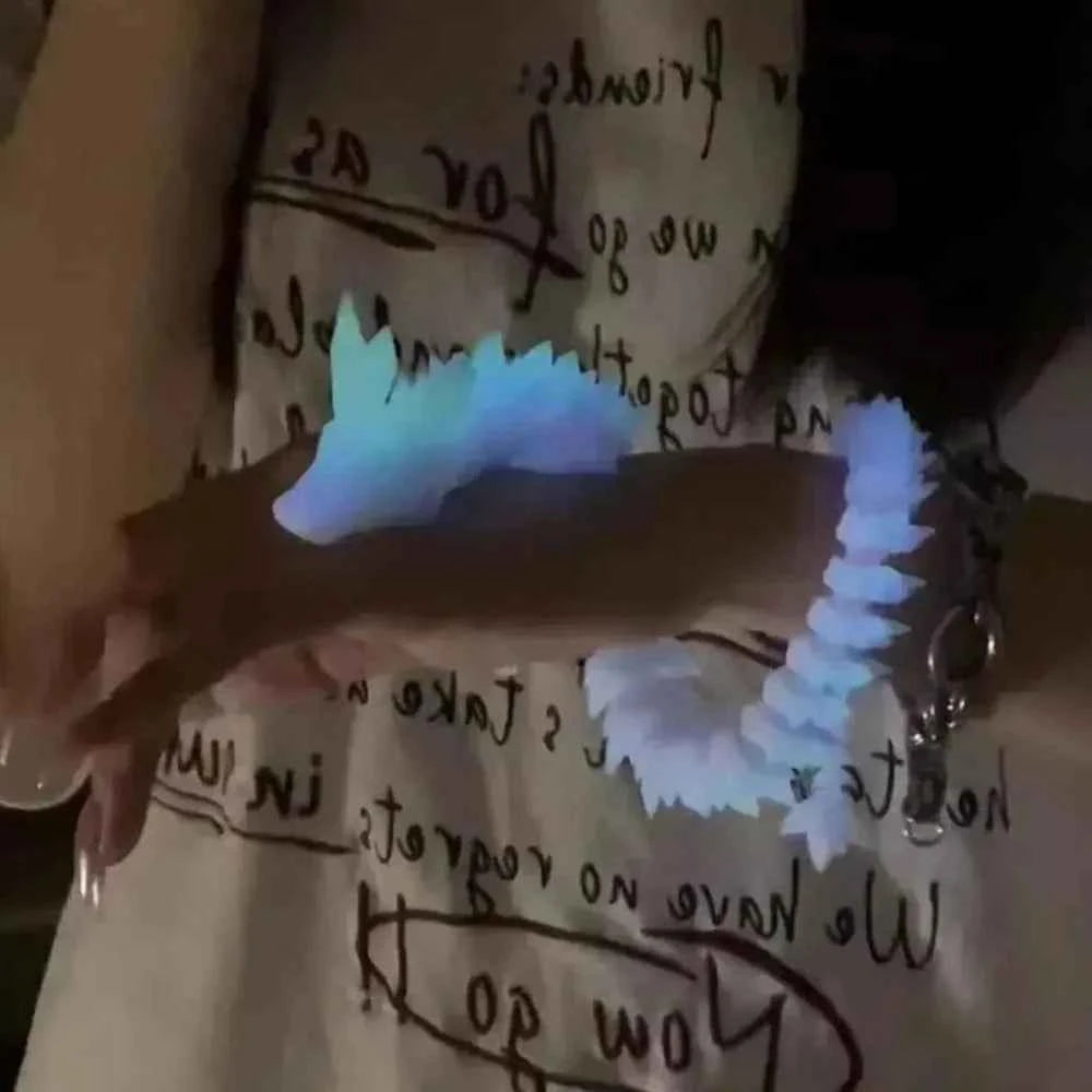 3D Printed Dragon Ornament 22/30/45cm Artificial Simulated Dragon Decorations Luminous Desktop Ornament Festival Party Gifts - Pedlar's Attic