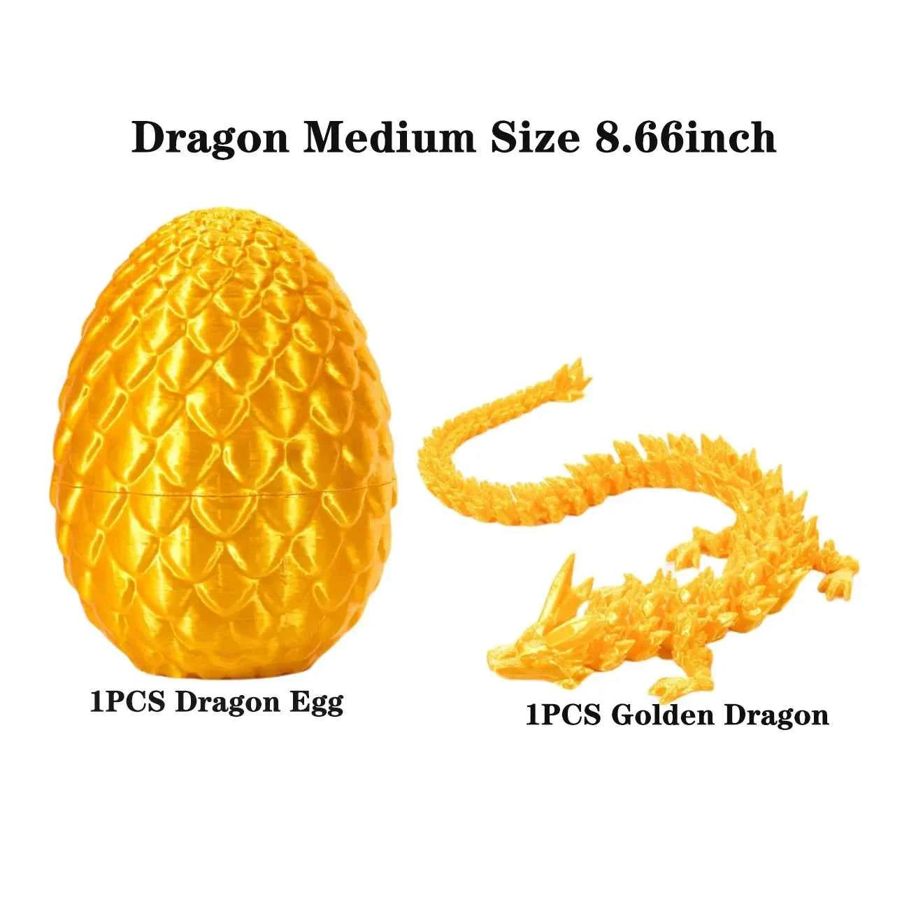 3D Printed Dragon Egg With Dragon Full Articulated Dragon Modle,Three-Dimensional Joint Movable Desktop Ornament Home Decor Toys - Pedlar's Attic