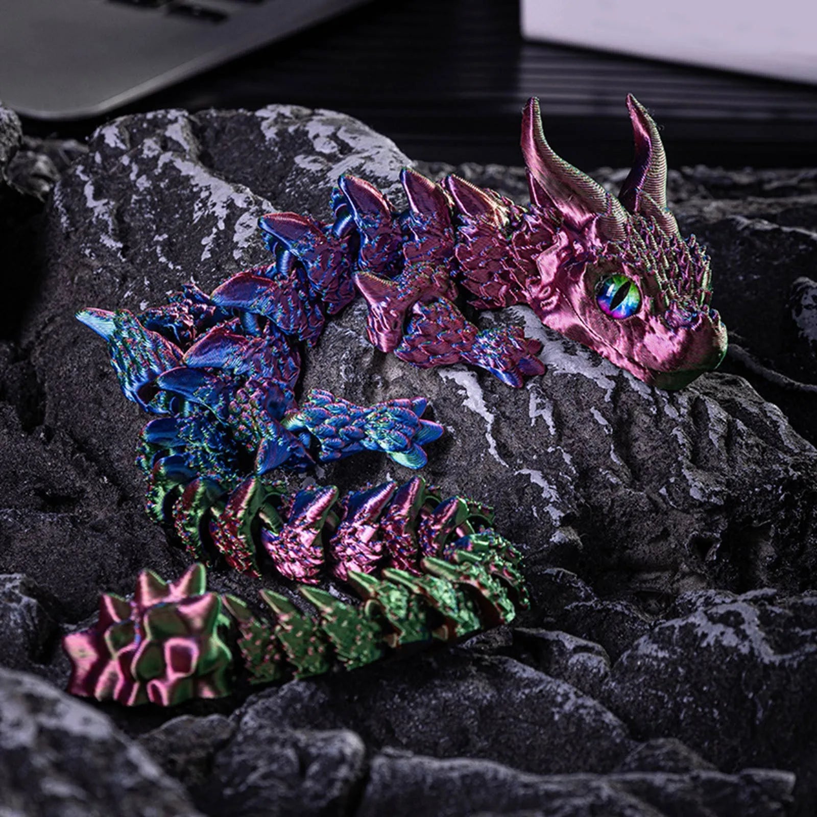 3d Printed Steam Technology Dinosaur Animal Toys Home Room Car Ornaments Joints Can Move Freely Steam Technology Flying Dragon - Pedlar's Attic