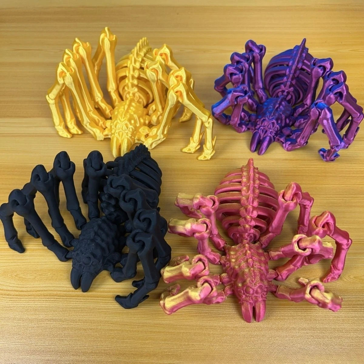 3D - Printed Large Spider Toy Movable Joints Flexible Stretch Design Scary Ornament for Party Deco Home Decor Novelty Toys