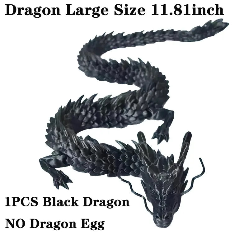 3D Printed Dragon Egg With Dragon Full Articulated Dragon Modle,Three-Dimensional Joint Movable Desktop Ornament Home Decor Toys