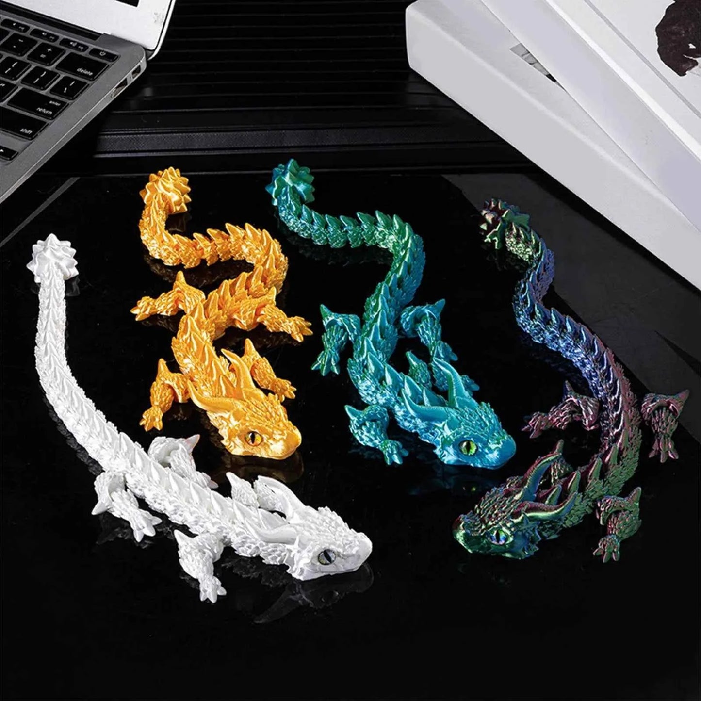 3d Printed Steam Technology Dinosaur Animal Toys Home Room Car Ornaments Joints Can Move Freely Steam Technology Flying Dragon - Pedlar's Attic
