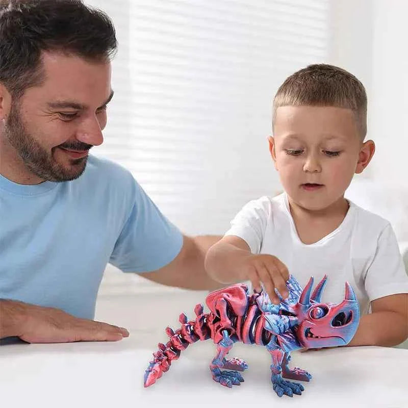 3D Printed Dragon Dinosaur Model Joints Can Move Freely Desktop Craft Ornament Gifts for Kids For Landscaping Decoration - Pedlar's Attic