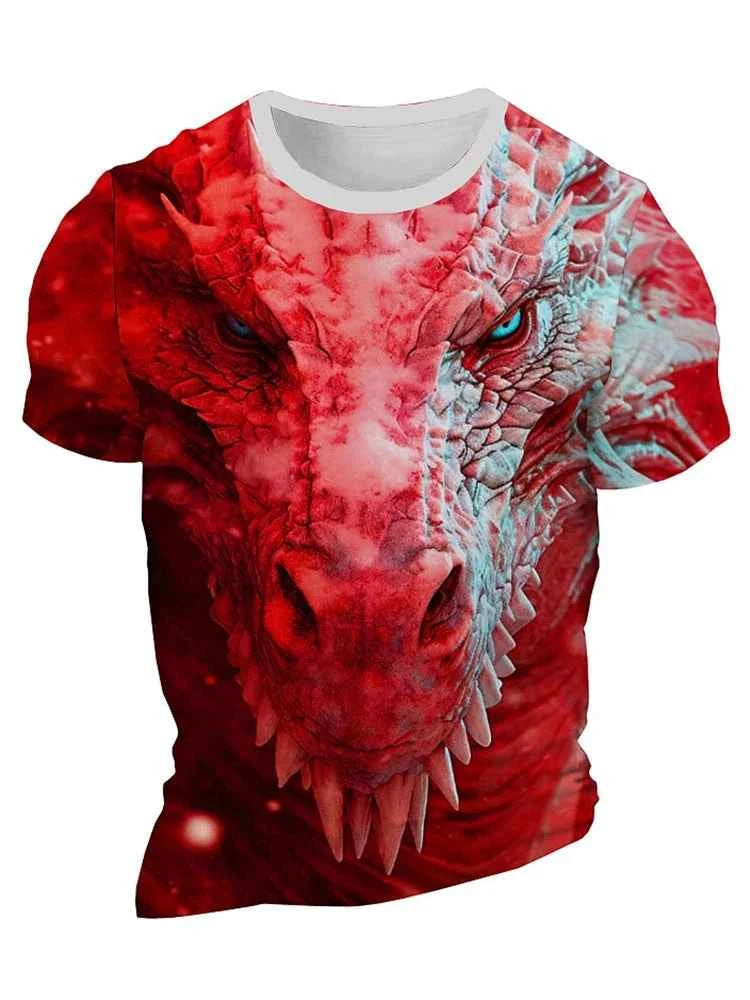 Men's T-shirts 3D dragon prints