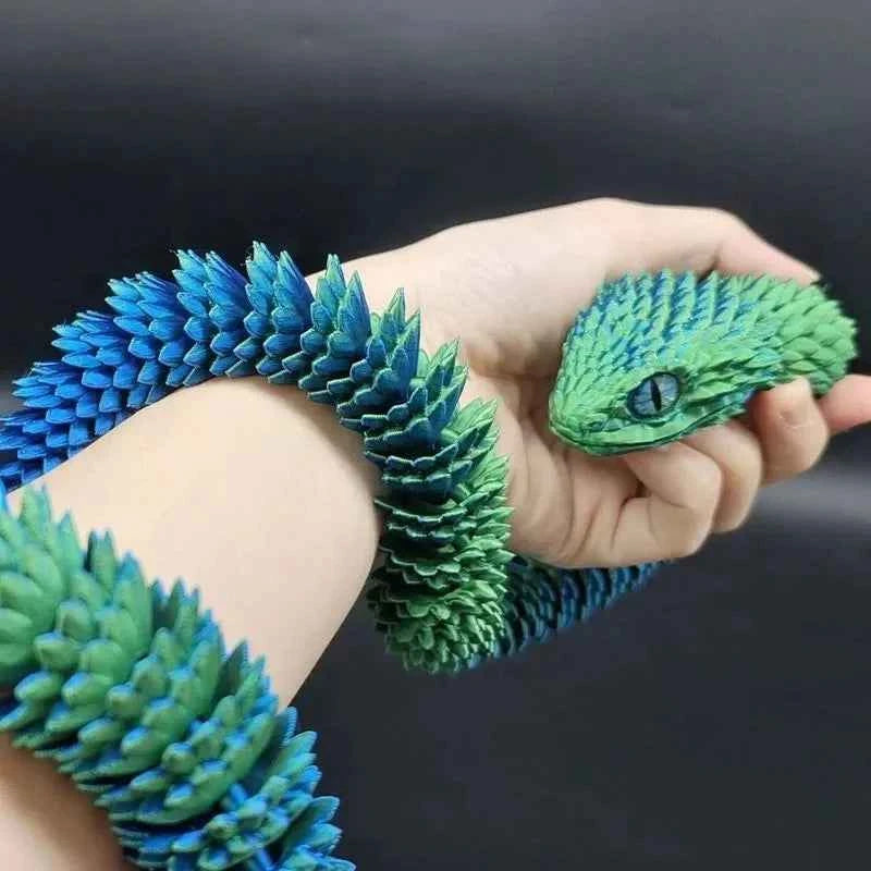 3D Printed Snake Rotatable Articulated - Pedlar's Attic