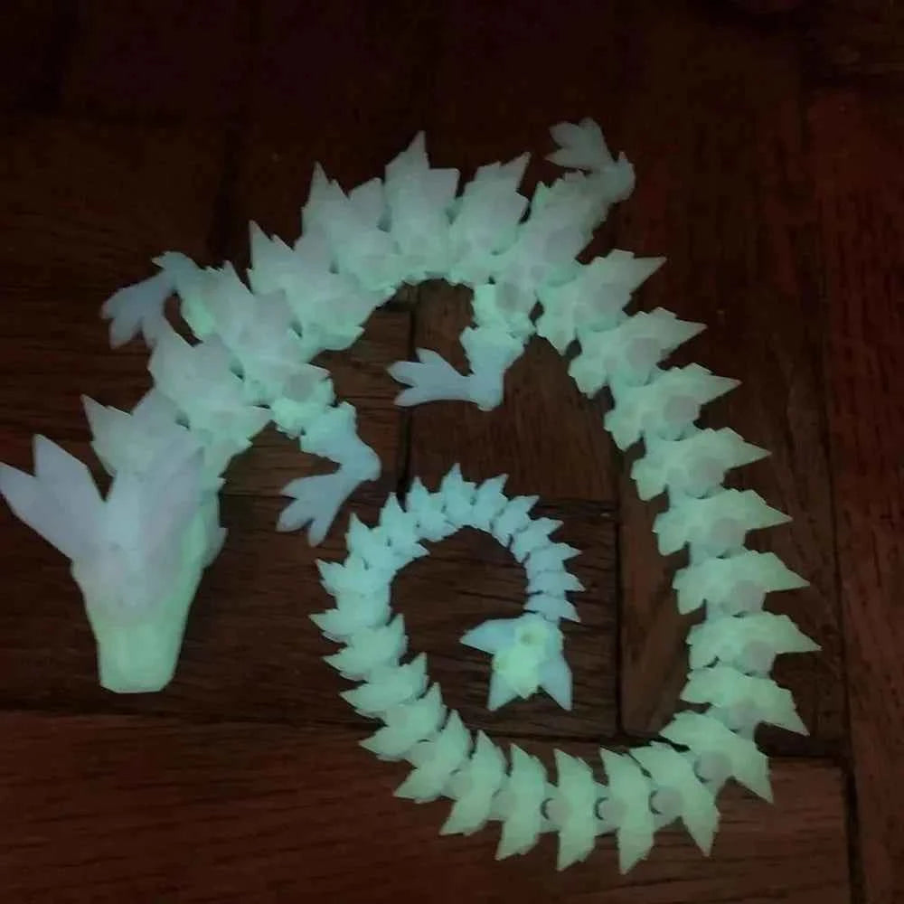 3D Printed Dragon Ornament 22/30/45cm Artificial Simulated Dragon Decorations Luminous Desktop Ornament Festival Party Gifts - Pedlar's Attic