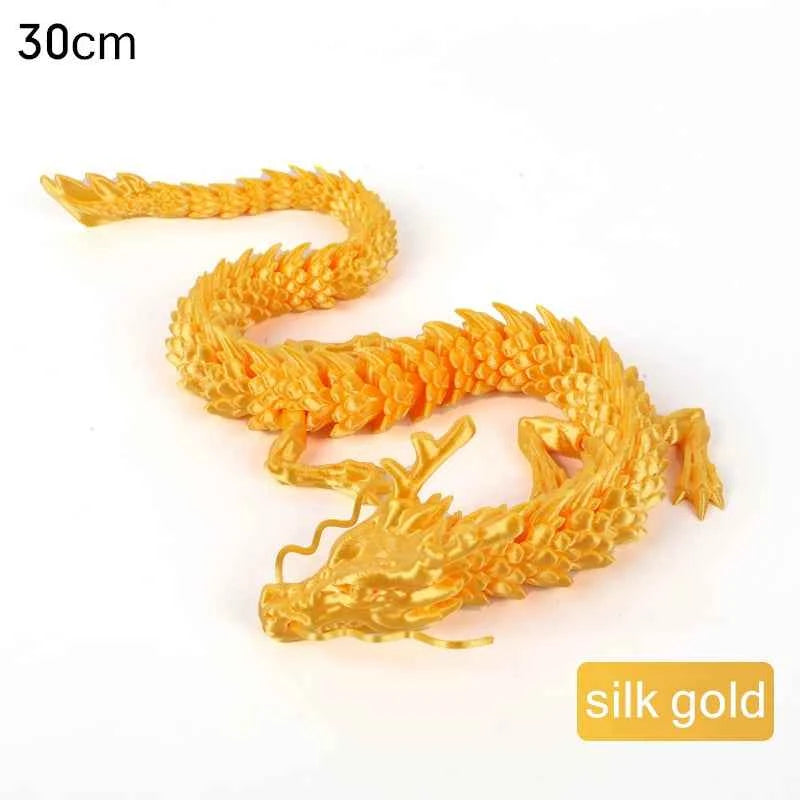 3D Printed Conjoined Dragon Ornaments, Movable Cartoon, Creative Dragon Plants, rockery, Fish Tank Landscaping Decoration, 30cm - Pedlar's Attic