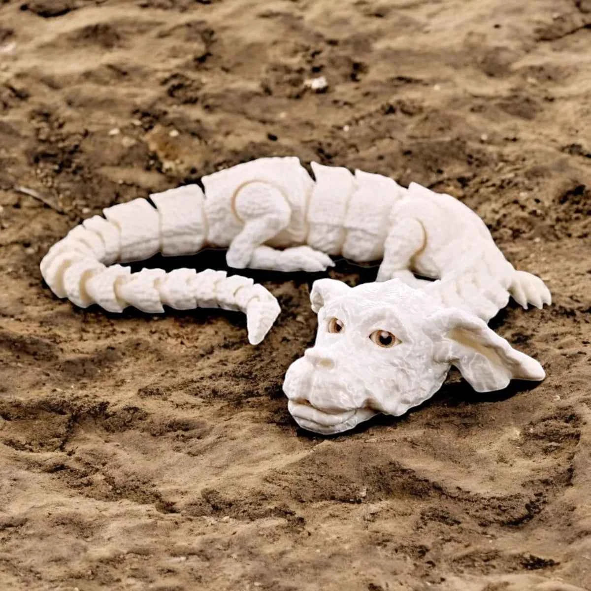 3D Printed Dog Dragon Rotatable Articulated Dog Dragon Joint Mobility Simulation Model Office Desktop Ornament Home Decor Gift - Pedlar's Attic