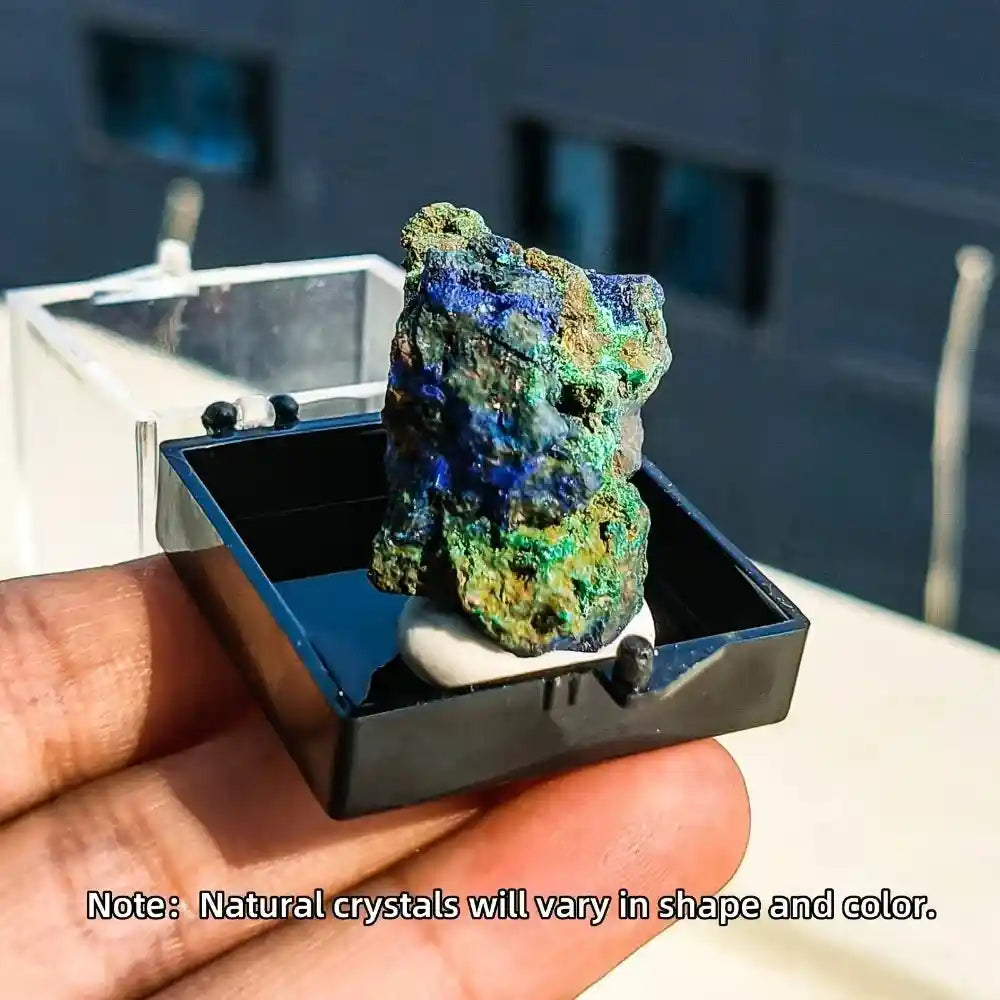 Natural Crystal Mineral Display Box with Sturdy Base Quartz - Pedlar's Attic
