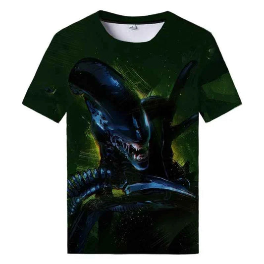 3D Printed T Shirt Alien Pattern For Men