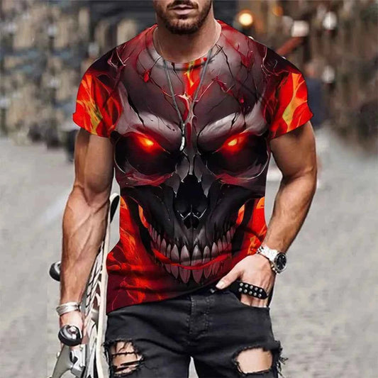 awesome, skull Men's T-shirt 4