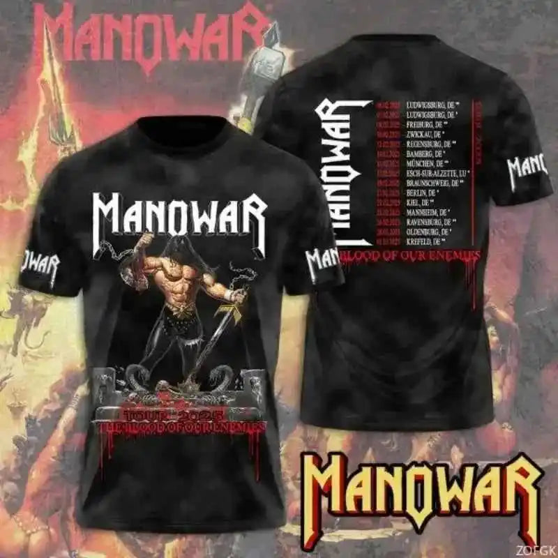 Manowar Band 3D Print T-shirt - Pedlar's Attic