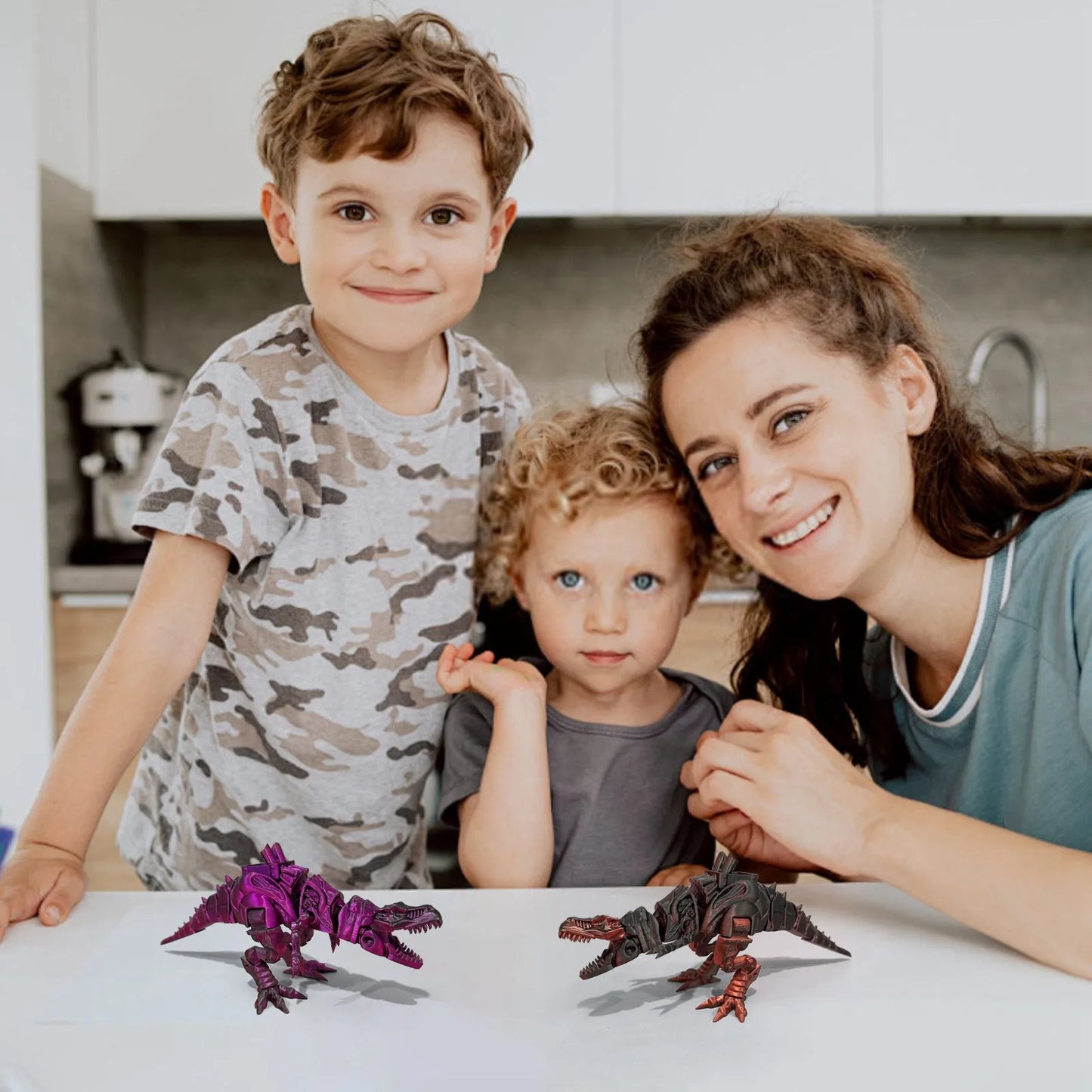 3d Printed Steam Technology Dinosaur Animal Toys Home Room Car Ornaments Joints Can Move Freely Steam Technology Flying Dragon