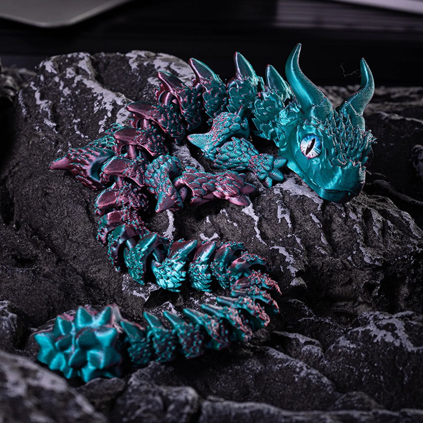 3d Printed Steam Technology Dinosaur Animal Toys Home Room Car Ornaments Joints Can Move Freely Steam Technology Flying Dragon