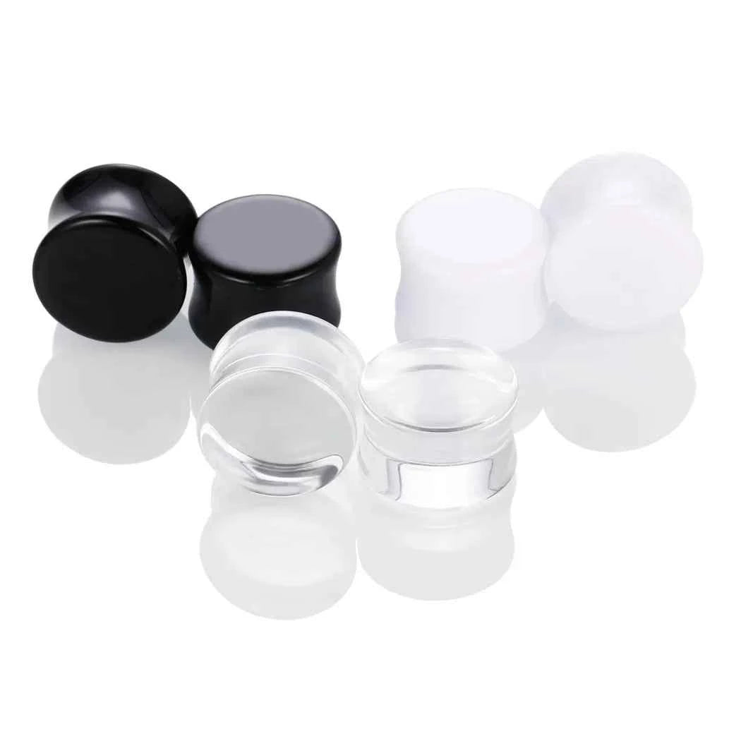 NEW 2Pcs Ear Plugs Tunnels Acrylic - Pedlar's Attic