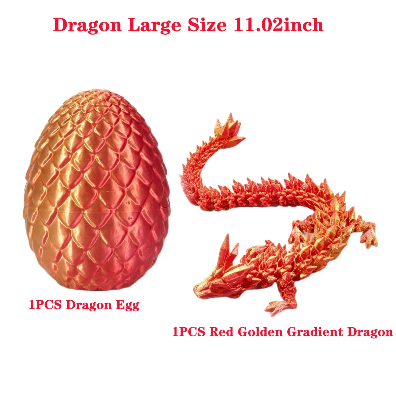 3D Printed Dragon Egg With Dragon Full Articulated Dragon Modle,Three-Dimensional Joint Movable Desktop Ornament Home Decor Toys