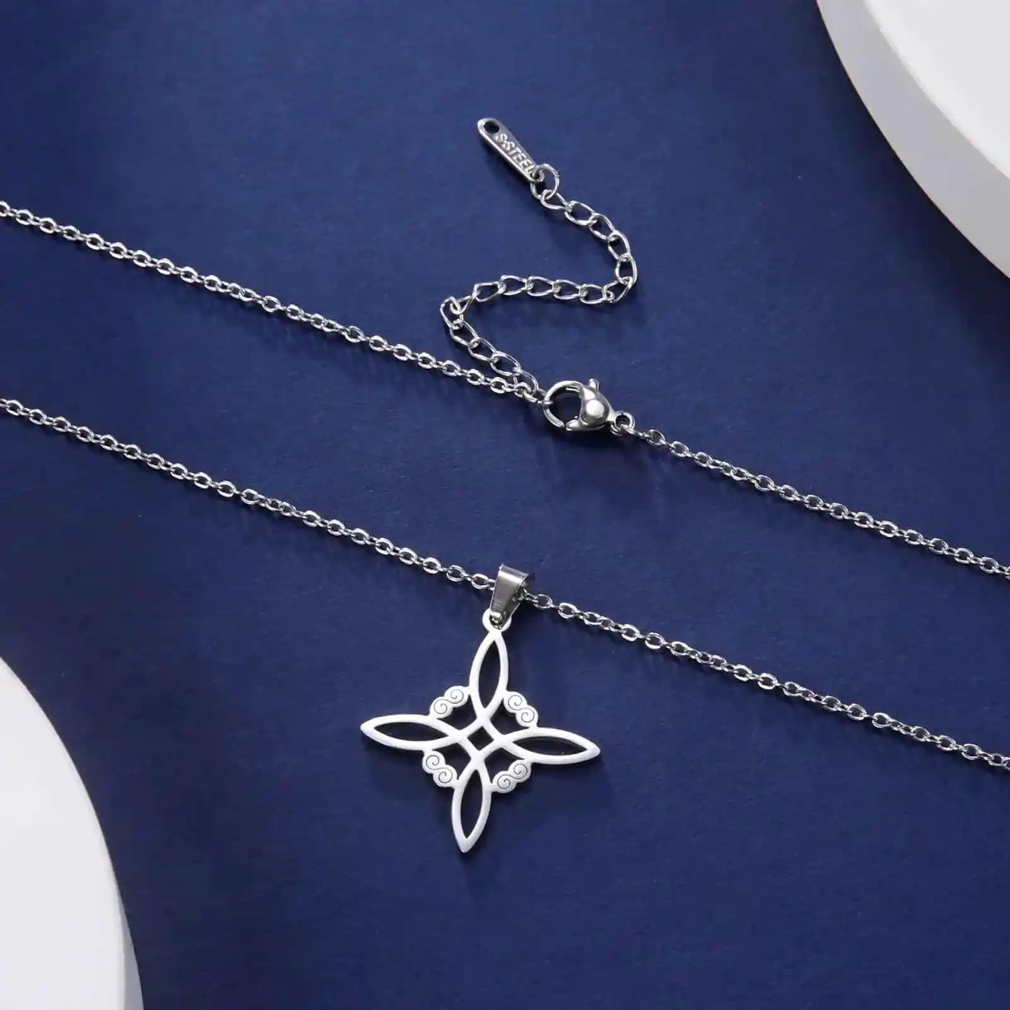 Witch Knot Necklace Stainless Steel - Pedlar's Attic