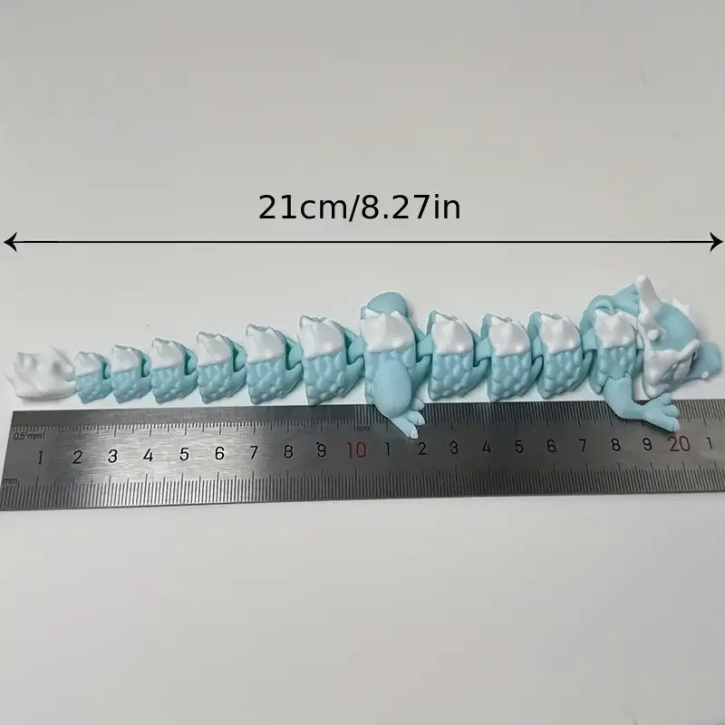 3D Printed Cute Dragon Statues, Movable Joints, Desktop Collectible Dragon Models, Perfect Gifts for Teenagers and Adults