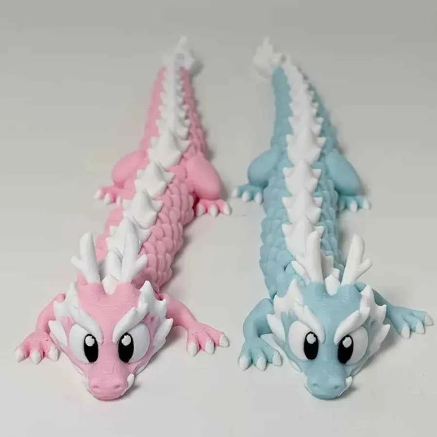 3D Printed Cute Dragon Statues, Movable Joints, Desktop Collectible Dragon Models, Perfect Gifts for Teenagers and Adults - Pedlar's Attic