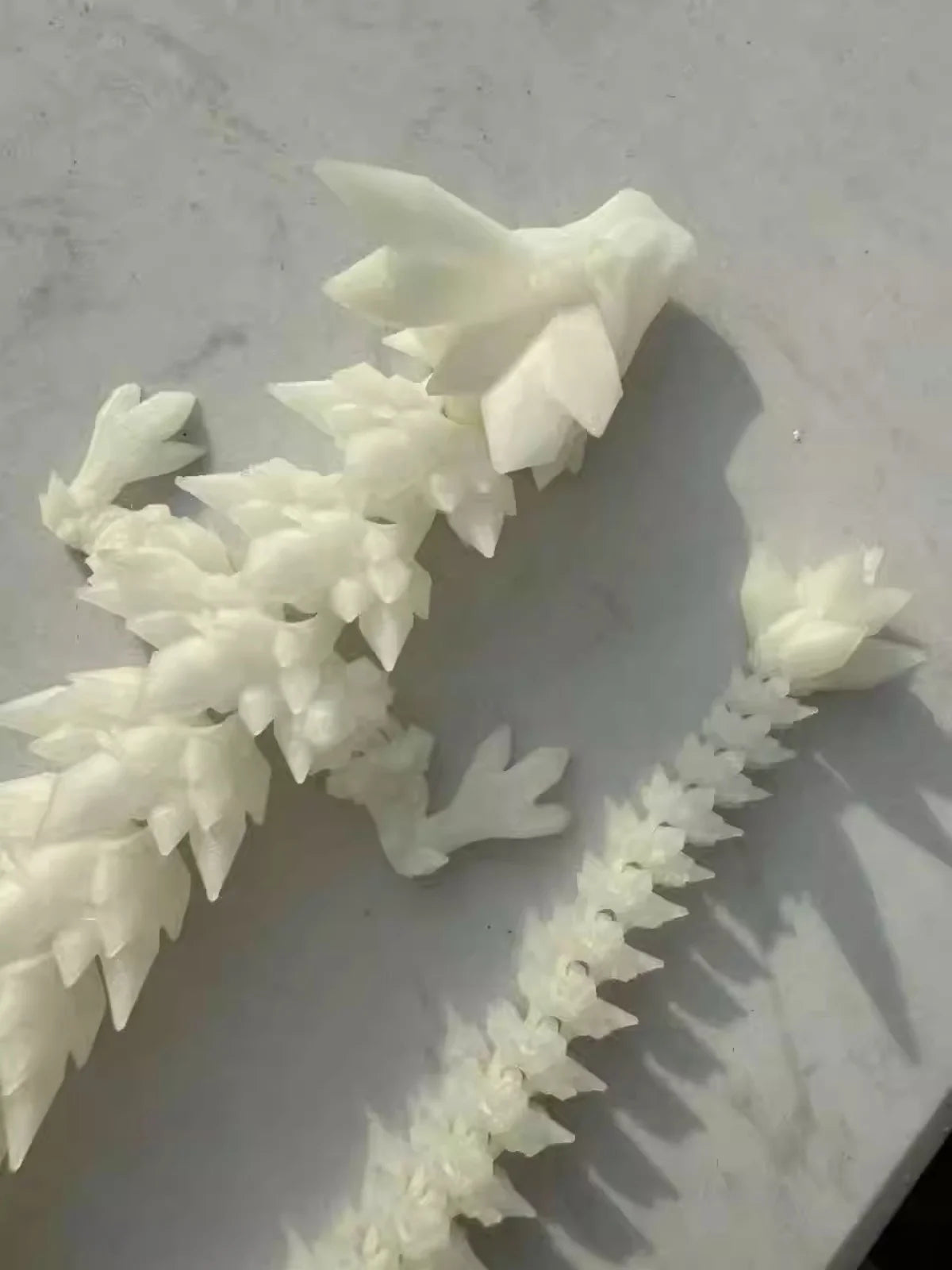 3D Printed Dragon Ornament 22/30/45cm Artificial Simulated Dragon Decorations Luminous Desktop Ornament Festival Party Gifts