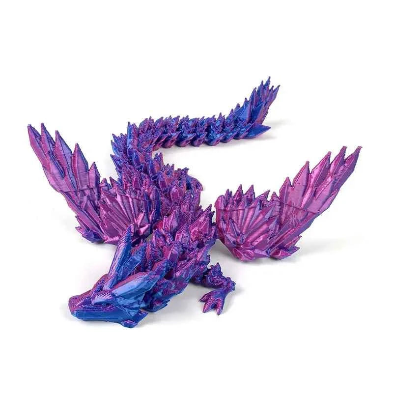 3D Printed Dragon Dinosaur Model Joints Can Move Freely Desktop Craft Ornament Gifts for Kids For Landscaping Decoration - Pedlar's Attic