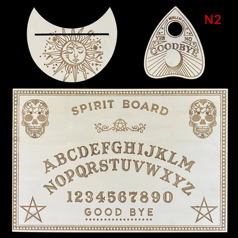 12inch Wooden Divination Pendulum Board Engraved Magic Board Ouija Board Metaphysical Message Witch's Pendulum Board Kit