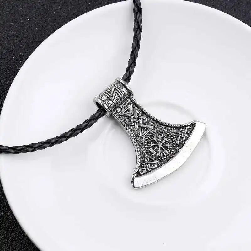 Norse Viking Scandinavian Axe Head Pendant Necklace - Pedlar's Attic