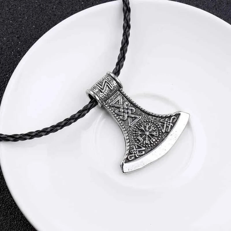Norse Viking Scandinavian Axe Head Pendant Necklace
