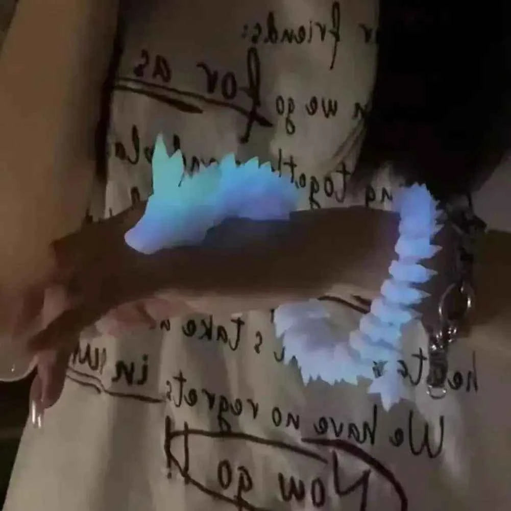 3D Printed Dragon toy Statue Cartoon Dragon Crafts for Home Decor decoracion Figurines Ornament Rotatable Articulated Dragon - Pedlar's Attic