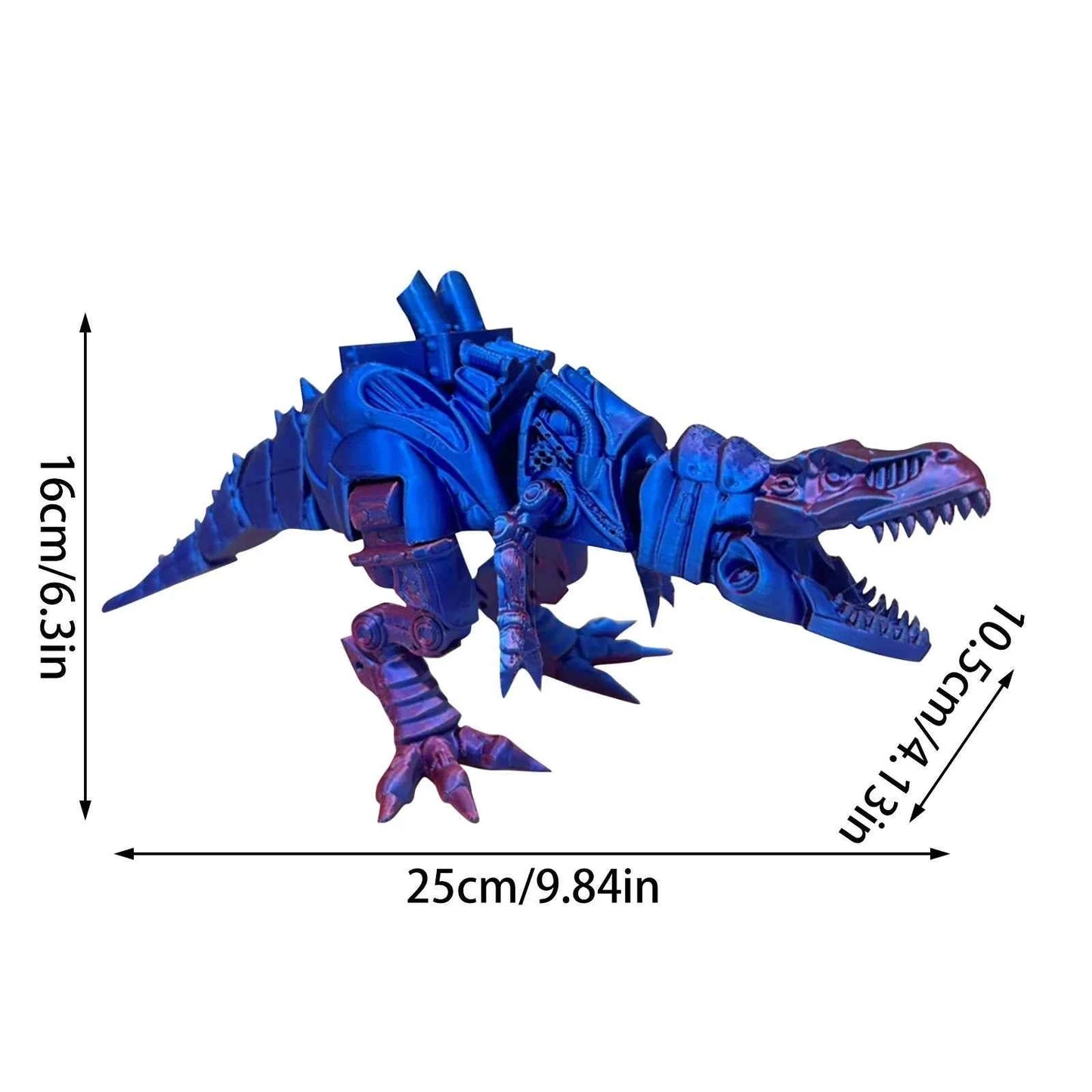 3d Printed Steam Technology Dinosaur Animal Toys Home Room Car Ornaments Joints Can Move Freely Steam Technology Flying Dragon - Pedlar's Attic