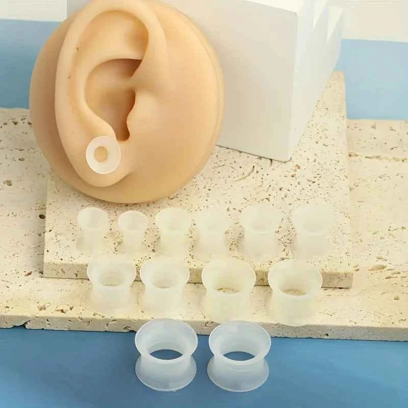22pcs 8G-3/4 Ultra Thin Silicone Double Flared Flexible Tunnel - Pedlar's Attic