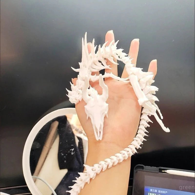 3D Printing Dragon Skeleton Model Creative Joints Movable Desktop Craft Ornament Toys Home Decorations Gifts