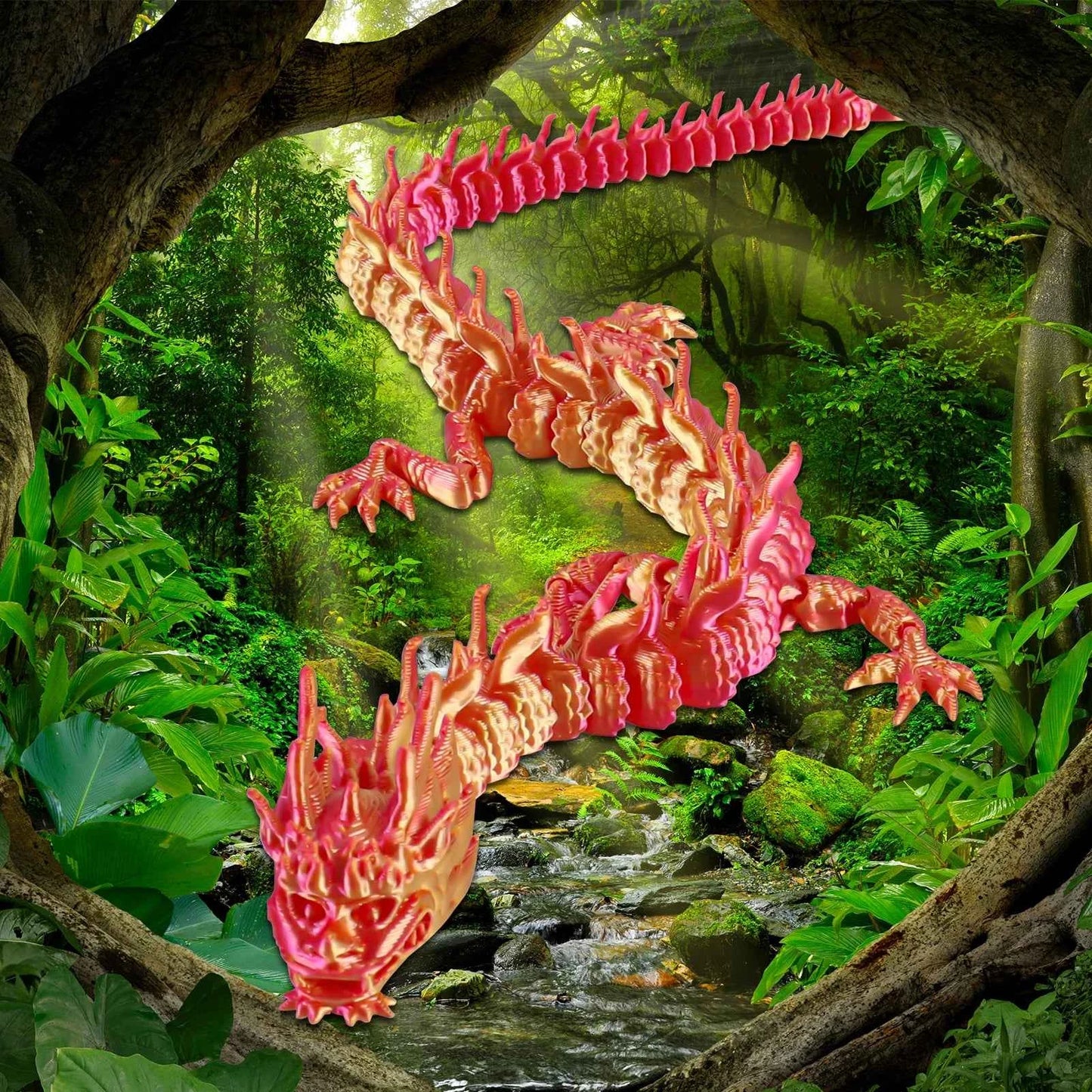 3D Printed Dragon Model 30.7cm- - Pedlar's Attic