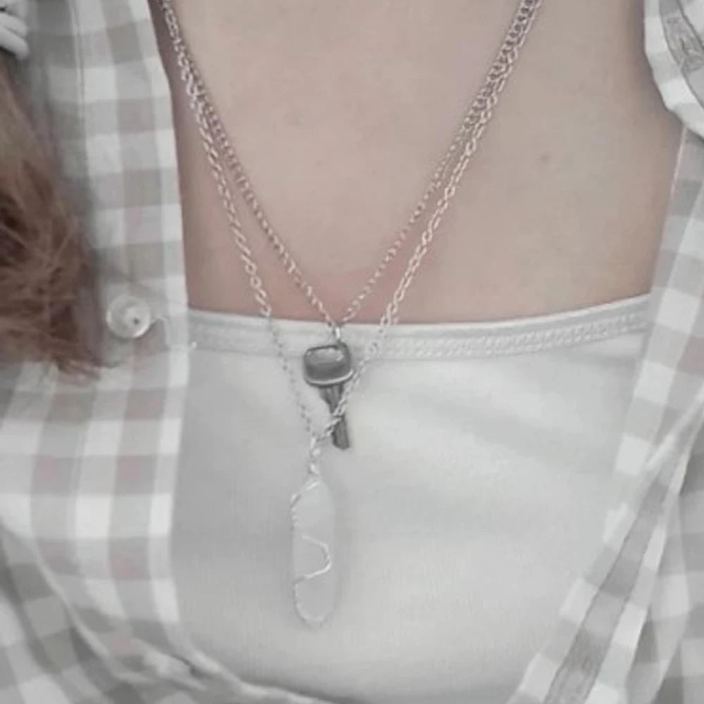 The Threaded Compass — Wire-Wrapped Crystal Point Necklace