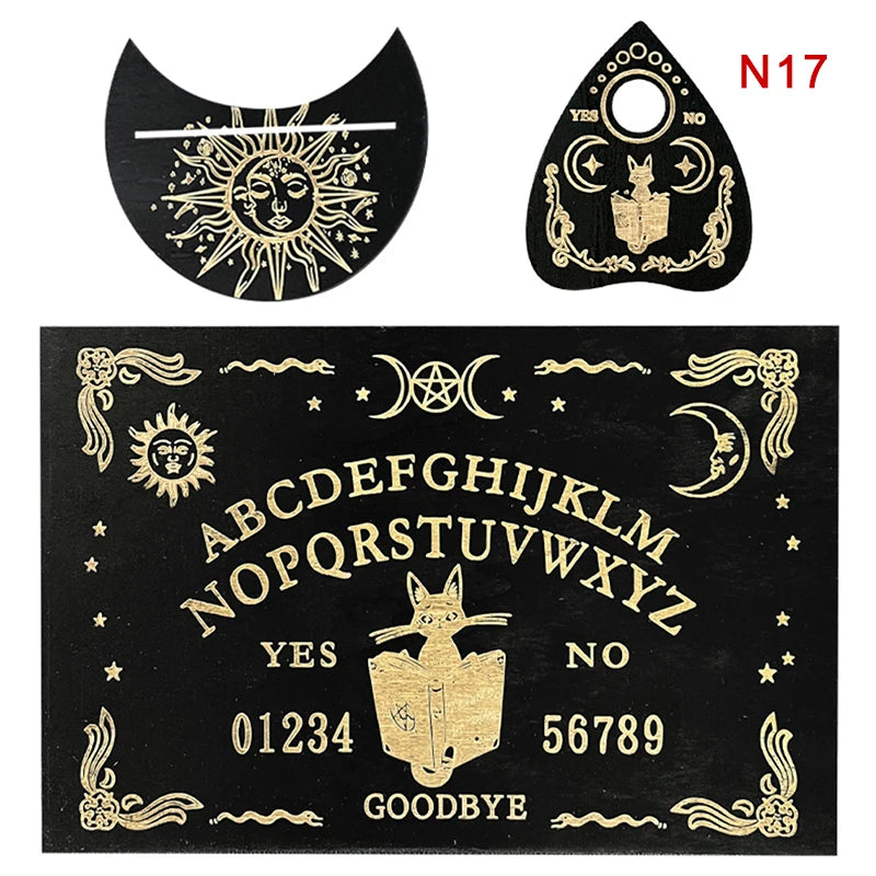 12inch Wooden Divination Pendulum Board Engraved Magic Board Ouija Board Metaphysical Message Witch's Pendulum Board Kit