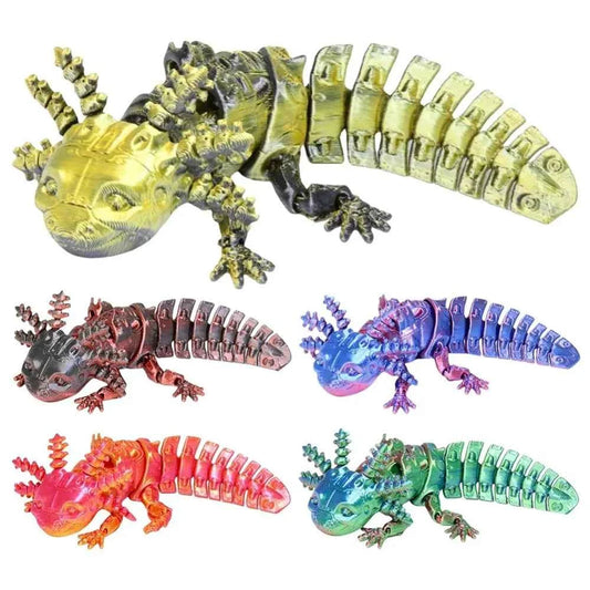 3D Animals Printed Articulated Axolotl - Pedlar's Attic