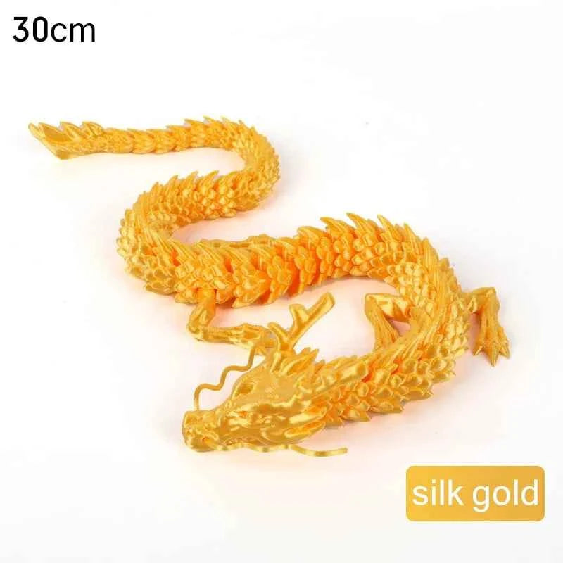 3D Printed Conjoined Dragon Ornaments Movable Cartoon Creative Dragon Plants rockery Fish Tank Landscaping Decoration 30cm - Pedlar's Attic