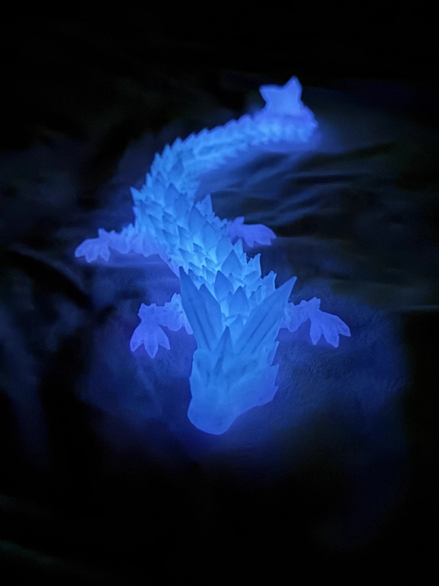 3D Printed Dragon Ornament 22/30/45cm Artificial Simulated Dragon Decorations Luminous Desktop Ornament Festival Party Gifts