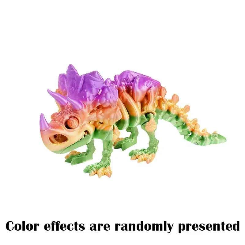 3D Printed Dragon Dinosaur Model Joints Can Move Freely Desktop Craft Ornament Gifts for Kids For Landscaping Decoration - Pedlar's Attic