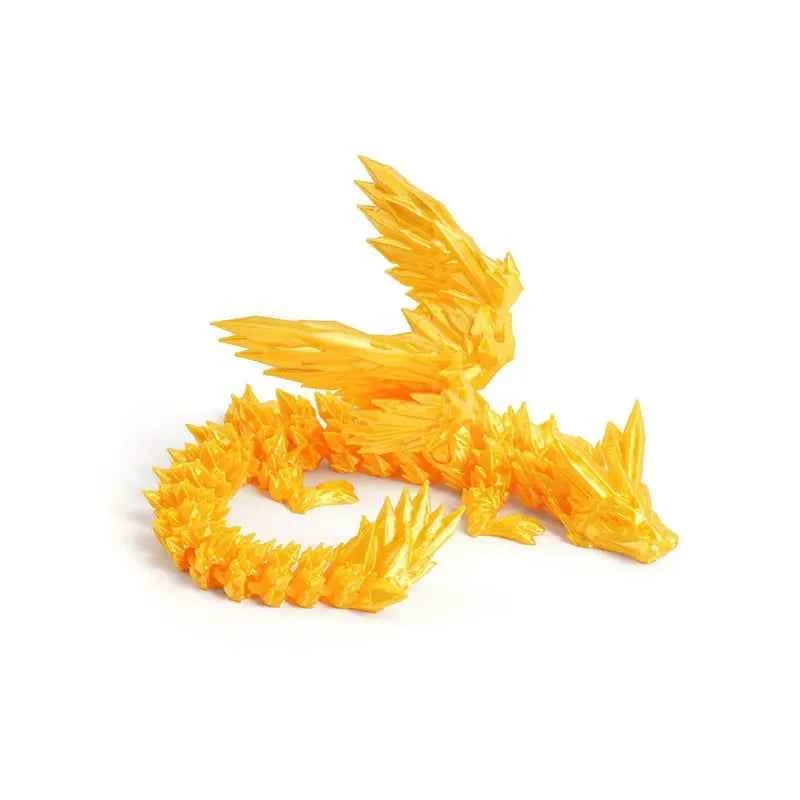 3D Printed Dragon Dinosaur Model Joints Can Move Freely Desktop Craft Ornament Gifts for Kids For Landscaping Decoration - Pedlar's Attic