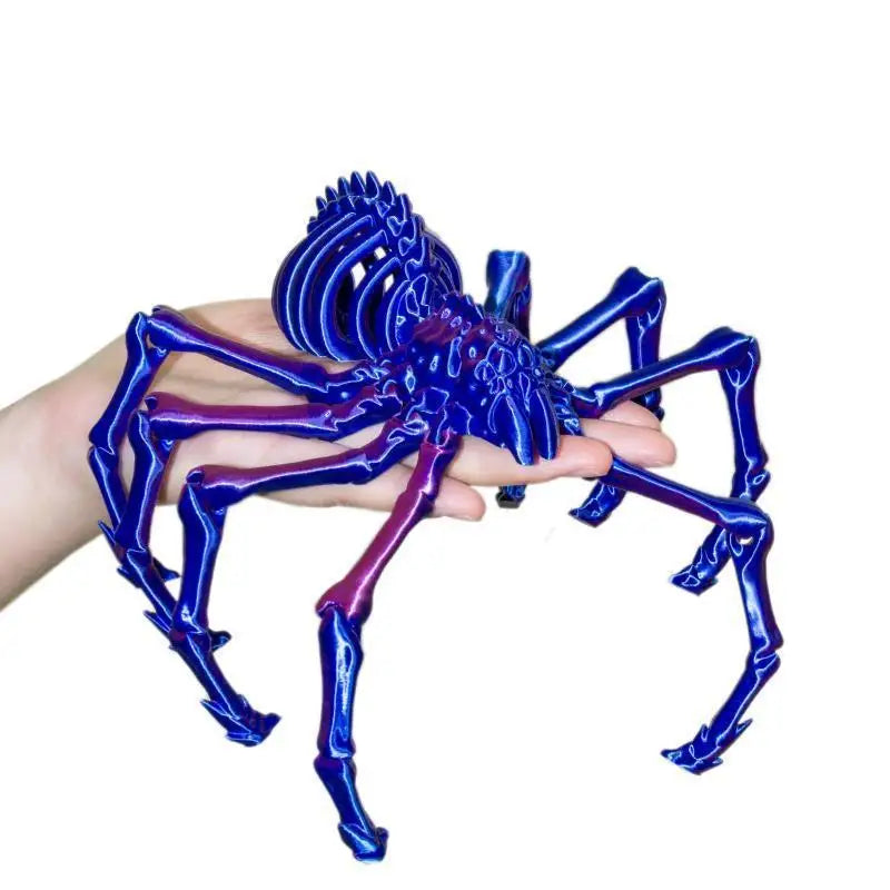3D - Printed Large Spider Toy Movable Joints Flexible Stretch Design Scary Ornament for Party Deco Home Decor Novelty Toys