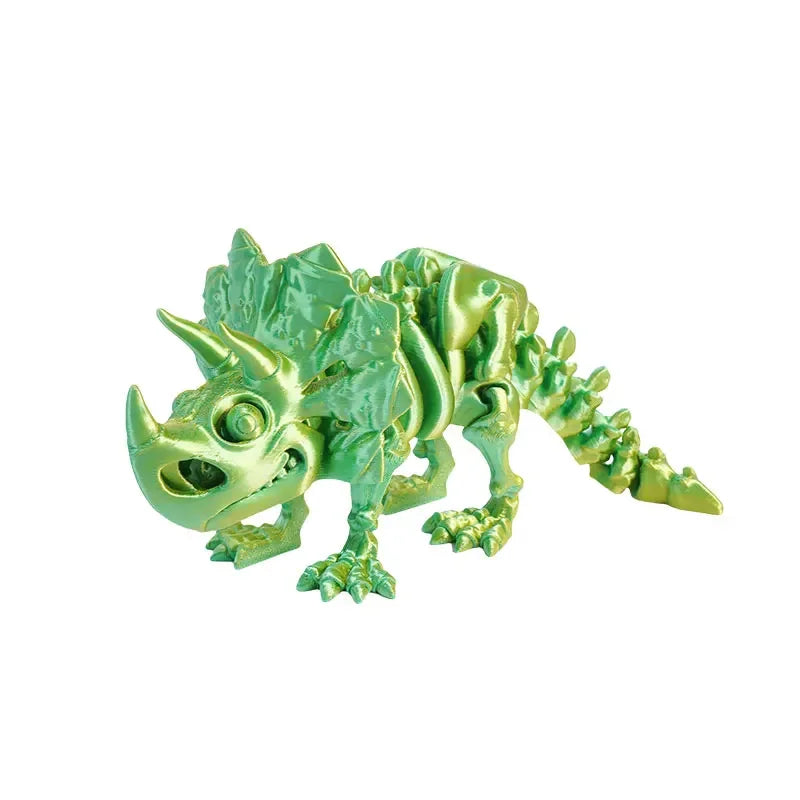3D Printed Dragon Dinosaur Model Joints Can Move Freely Desktop Craft Ornament Gifts for Kids For Landscaping Decoration