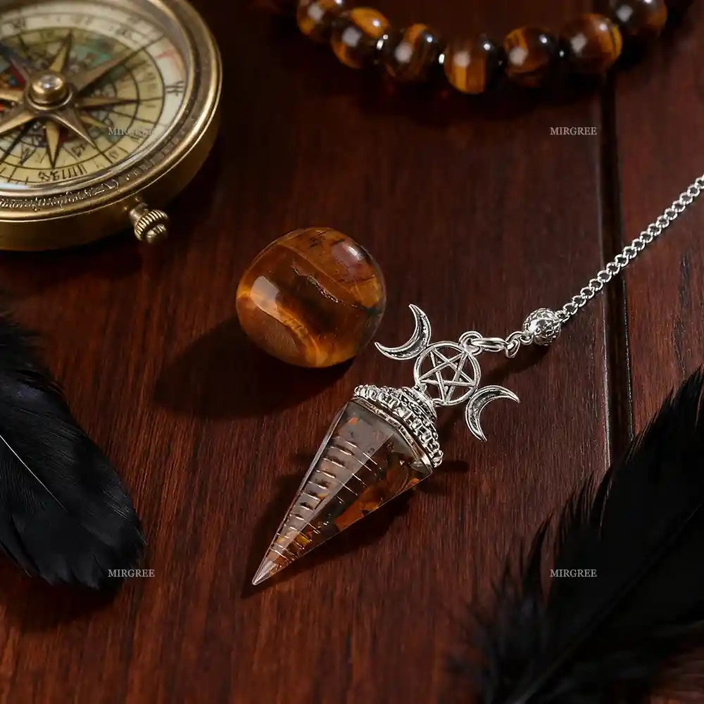 2pcs Amethyst Spirit Pendant Paired with Natural Stone Ornaments - Pedlar's Attic