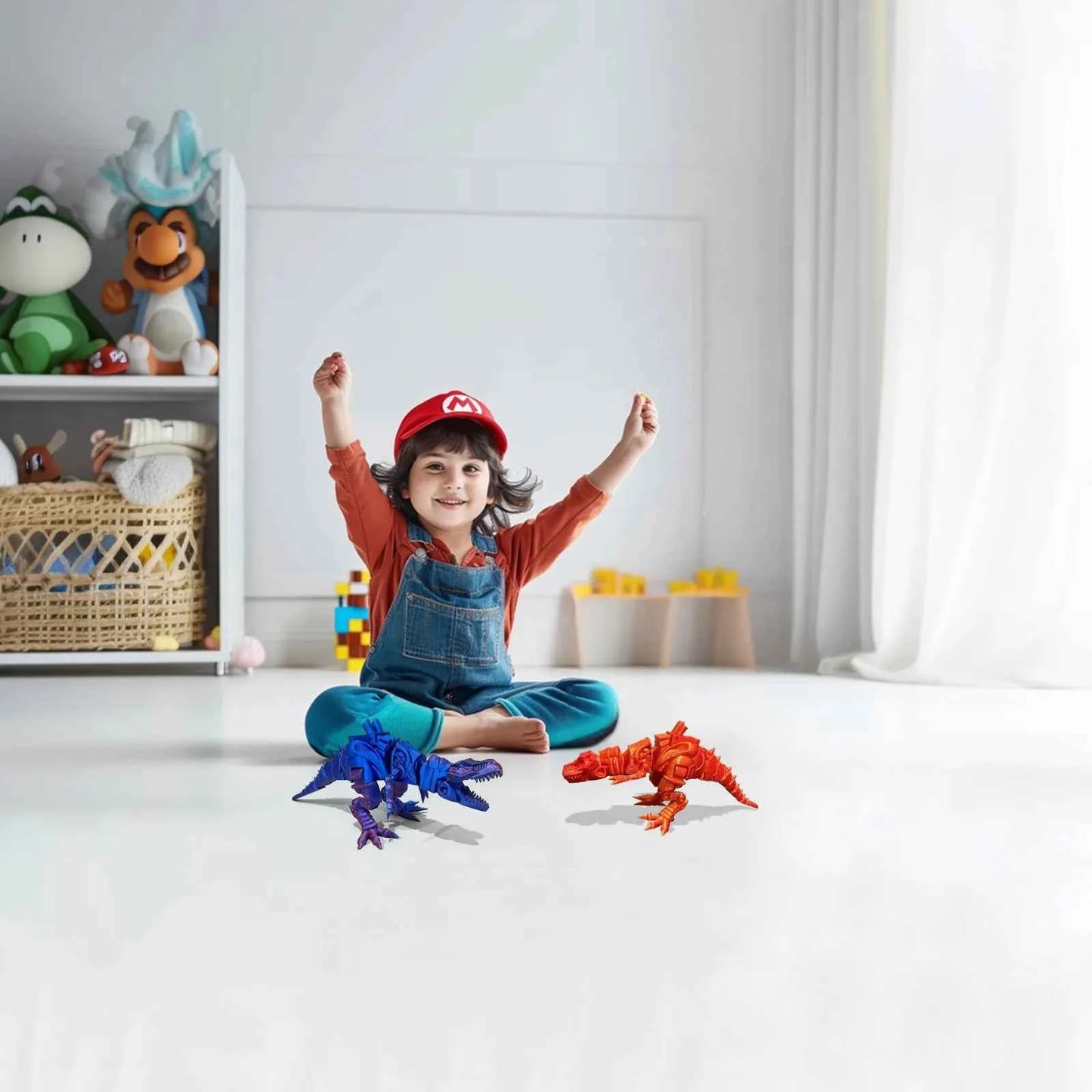 3d Printed Steam Technology Dinosaur Animal Toys Home Room Car Ornaments Joints Can Move Freely Steam Technology Flying Dragon - Pedlar's Attic