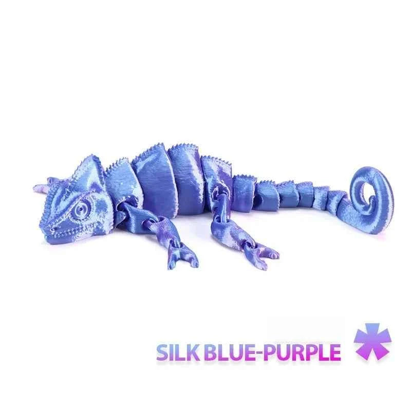 Fashion 3D Printed Dragon Chameleon Multi-joint Movable for Home Decoration Simulation Pet Lizard Model Toy - Pedlar's Attic